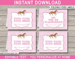 Happy Birthday Birthday Nutrition Facts Label Template Horse Party Food Labels Template Pink Party Food Label Template Horse Party Food Party Food Labels