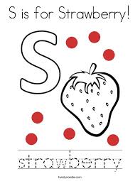 Free strawberry shortcake coloring sheets download free. S Is For Strawberry Coloring Page Twisty Noodle