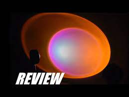 Review Rainbow Sunset Projection Lamp Modern Led Wall Light Cool Mood Light Youtube