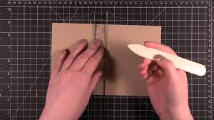 Place the cardstock down on a flat surface. Card Making And Paper Crafting How To Scoring Card Stock Youtube