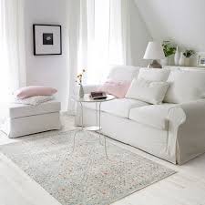 Romdrup Rug Low Pile Beige Antique Look Floral Patterned 5 3 X7 7 Ikea Grey Carpet Bedroom Rugs In Living Room Ikea Rug