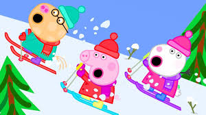 Please bookmark this domain and unblock on us adblock!!! Peppa Pig Official Channel Peppa Goes Skiing On A Snowy Mountain Youtube