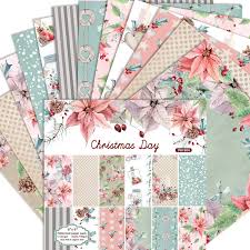 Instant card making downloads : Kljuyp 12 Sheets Christmas Days Scrapbooking Pads Paper Origami Art Background Paper Card Making Diy Scrapbook Paper Craft Fahadh V Hassan