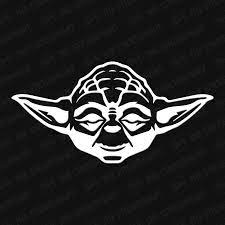 Yoda Head Vinyl Decal Star Wars Silhouette Star Wars Stickers Vinyl Decals Star Wars Decal