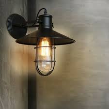 Industrial porch patio wall light fixture wire cage exterior lighting sconce. Egeszseges Etel Pasztor Forgas Industrial Outdoor Lamp Lirabrannon Com