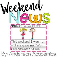 Weekend News Weekly Writing Weekly Writing Teaching Writing 1st Grade Writing