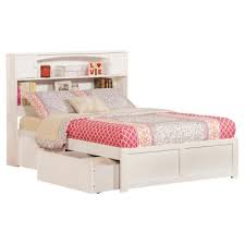 Bed frames with storage are accessible in many pleasant and memorable designs. Bookcase Headboard Beds Bedroom Furniture The Home Depot