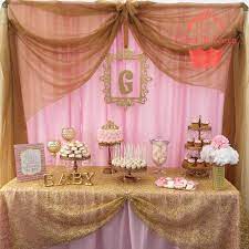 Find perfect pink gold baby shower home décor, furnishings & pet supplies on zazzle! Pink And Gold Baby Shower Baby Shower Party Ideas Photo 1 Of 4 Baby Shower Princess Baby Shower Decorations Beautiful Baby Shower