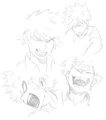 Angry anime boy drawing » studios. Go Beyond Plus Ultra Limesmoothie Recreating Some Bakugou Expressions