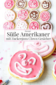 Rezept Amerikaner Mit Clownsgesichtern Lebensmittel Essen Rezepte Partyessen