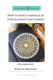 How To Make A Mandala Artwork In The Blackout Sketchbook In 2021 Sketch Book Mandala Artwork Mandala