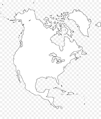 Central america printable outline map, no names. Outline Map Of North America Printable Blank Map Of North America Whatsanswer