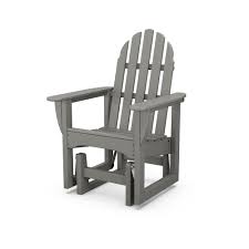 A series of traditional rocking chairs with skids. Polywood Classic Adirondack Glider Chair Adsgl 1 Polywood Official Store