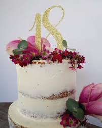 Flower Birthday Cakes For 40 Year Old Woman Rustic 18th Birthday Cake With Fresh Flowers Birthday Cake Decorating Simple Wedding Cake Small Wedding Cakes