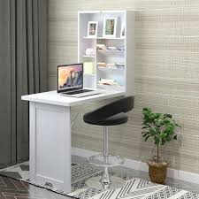 90 list price $140.90 $ 140. Costway Wall Mounted Fold Out Convertible Floating Desk Space Saver Writing Table White Target