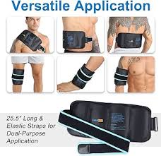 SuzziPad Ice Packs for Injuries Reusable Gel, 7x16" Gel Cold Pack with  Strap, Neck, Shoulder, Knee, Back Ice Pack Wrap with Soft Plush Linin, Cold  Compress for Swelling, Bruises, Surgery, Post-Workout :