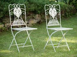 2x Gartenstuhl Stuhl Bistrostuhl Garten Eisen Antik Stil Creme Weiss Gartenstuhle Bistro Stuhle Stuhle