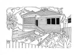 Custom House Drawing Brisbane Queensland Australia House Drawing House Illustration Drawings