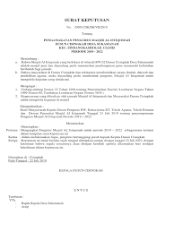 Menghidupkan kondisi persatuan dan kesatuan. Contoh Sk Dkm Dari Kepala Desa Masnurul