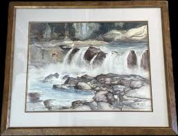 SOLD*** ⚡️⚡️ R E D U C E D ⚡️⚡️ Watercolor Artist ~ Doris Nunn Dimensions ~  Framed: 26 1/4”H x 32”W Field: 17 1/2”H 23”W Original price ~ $275.00  ***SALE PRICE ~ $100.00!*** #watercolor #shoplocal #smallbusiness