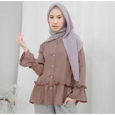 Shopee malaysia strives to help you get a bang for your buck with multiple sales and promotions happening at any one time. Erina Muslim Women S Fashion Blouse Tops Baju Atasan Blouse Wanita Muslim Fashion Murah Erina Shopee Singapore