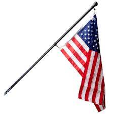 Mount different sized flags with this adjustable stainless steel pole; Deluxe Residential House Mount Ezpole Flagpoles