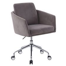 Elle Decor Vevey Velvet Mid Back Task Chair Slate Modern Office Chair Elle Decor Home Office Decor