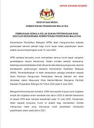 Jul 26, 2020 · garis panduan pengurusan asrama sekolah ini digunakan sebagai rujukan kepada pentadbir, guru, warden, penyelia asrama dan pembantu pengurusan murid (ppm) di sekolah rendah, sekolah menengah, kolej vokasional dan kolej tingkatan enam di bawah kementerian pendidikan malaysia (kpm) serta institusi pendidikan swasta (ips) yang berdaftar dengan kpm. Kenyataan Media Kementerian Pendidikan Malaysia Facebook