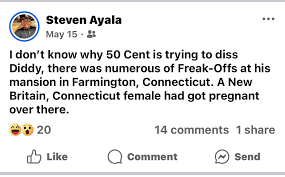 So allegedly @50cent had Freak-Offs in CT at his Farmington ...