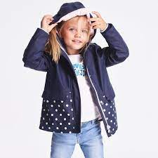 Recherche casting fille 14 ans : Parka Impermeable A Capuche Bleu Fille Okaidi Obaibi