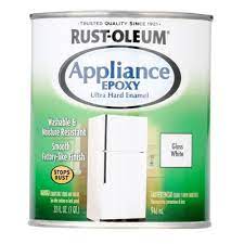 Ideal for use on metal appliances, filing cabinets and more. Rust Oleum Specialty 1 Qt Appliance Epoxy Gloss White Interior Enamel Paint 241168 The Home Depot Refrigerator Makeover Paint Refrigerator Fridge Makeover