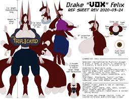 Drake Felix ref (SFW) v1.3 — Weasyl