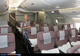 First class, business class, and premium economy are on the upper deck. Airbus A380 842 Vh Oqa Aircraft Pictures Photos Airteamimages Com