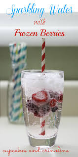 sparkling water with frozen berries soda stream recipes sparkling water recipes sparkling drinks