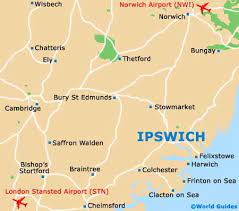Tourist Map Of Suffolk Ipswich Maps And Orientation: Ipswich, Suffolk, England