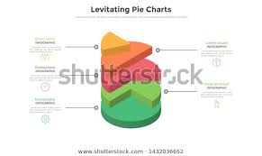 3d pie chart comparison diagram 5 stock vector royalty free