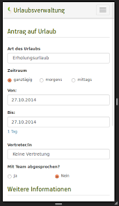 Aber nicht nur ein plötzlicher urlaubsantrag ist nicht realisierbar. Urlaubsverwaltung Goes Mobile Synyx