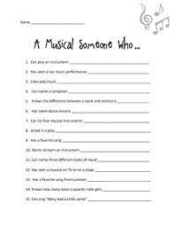 Maybe you would like to learn more about one of these? Music Someone Who Get To Know You Activity By Colleen Laflamme