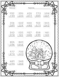Need Extra Subtraction Practice 110 Pages Of Three Digit Subtraction Most Problems Require Regrouping No Prep Christmas Math Worksheets Math Christmas Math