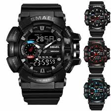 Smael Hombres Grandes Cara Doble Dial Analogico Digital Reloj Deportivo Militar Ebay Reloj Deportivo Reloj Militar Reloj