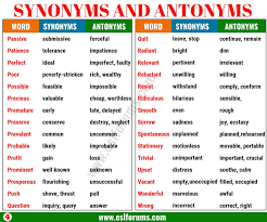 Synonyms And Antonyms Of 160 Common Words In English Esl Forums Synonyms And Antonyms Words Synonyms And Antonyms Antonyms