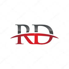 Initial Letter Rd Red Swoosh Logo Swoosh Logo Stock Vector