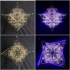 Fluorescent Led Lights Merkaba Sacred Geometry Art Object Etsy Sacred Geometry Art Geometry Art Sacred Geometry