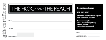 Give your recipient options with a happy gift card. Gift Certificates Frog And Peach