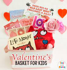 Perfect gifts for kids for love day! Valentines Basket Valentine S Gifts For Kids Fun With Mama