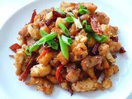 This Is A Quick And Simple Dish Of Diced Chicken Lightly Battered Fried And Stir Fried With Szechuan Pepp Peppercorn Chicken Chicken Recipes Szechuan Recipes