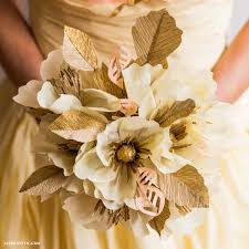 For those who have bad allergies and can't have fresh flowers for their bouquet this is a great diy project! Crepe Paper Wedding Bouquet Lia Griffith