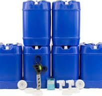 5 to 30 Gallon Blue 5 Gallon Water Container Packages - Stackable
