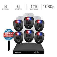 Swann Enforcer 8 Channel 6 Camera Indoor Outdoor Wired 1080p Full Hd 1tb Dvr Security System With Yard Stake Codv8 46806sly Us Walmart Com