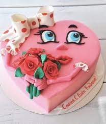 It is not a unique cake design but still rules the heart of all ladies. Pin By Maria Hernandez On Reposteria Y Algo Mas Valentine Cake Cake Designs Birthday Cupcake Cakes